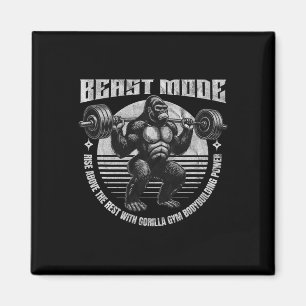 Gorilla hebt Hantel - Fitness Magnet