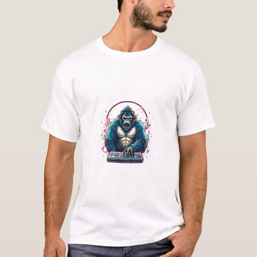 Gorilla-Hemd, Anime-Gorilla, Cartoon-Tiergestüt T-Shirt (Vorderseite)