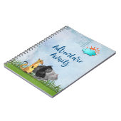 Gorilla Hippo und Meerkat - Erlebnis wartet Notizblock (Linke Seite)