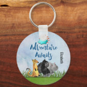 Gorilla Hippo und Meerkat - Erlebnis wartet Schlüsselanhänger (Vorderseite)