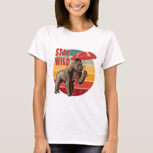 Gorilla Holding an Umbrella T-Shirt