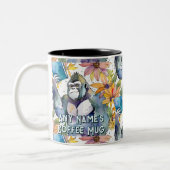 Gorilla Holding the Big Book Coffee Tasse (Links)