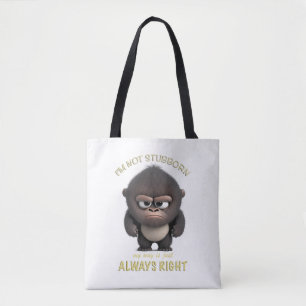 Gorilla ich bin nicht stur, mein Weg ist immer ric Tasche