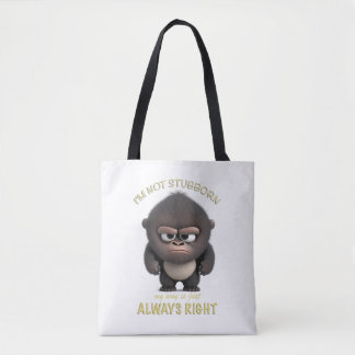 Gorilla ich bin nicht stur, mein Weg ist immer ric Tasche