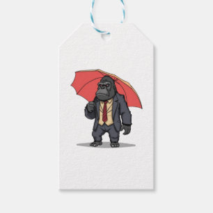 Gorilla im Anzug Geschenkanhänger