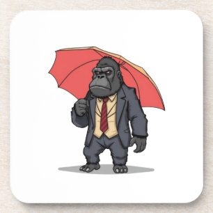 Gorilla im Anzug Getränkeuntersetzer