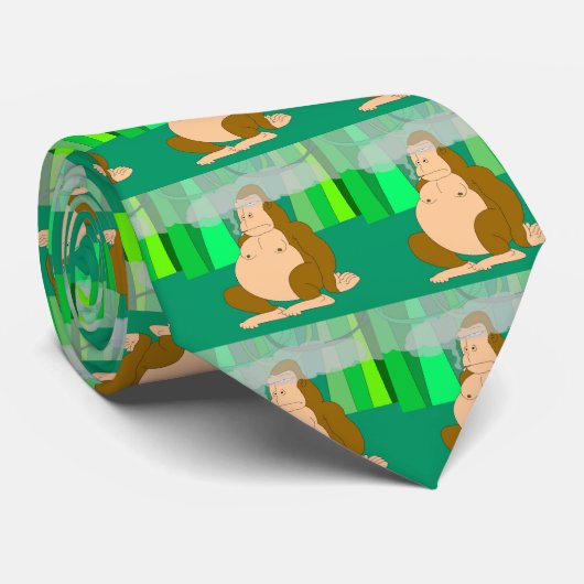 Gorilla im Nebel Krawatte (Gerollt)