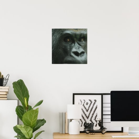 Gorilla im Nebelposter Poster (Heimbüro)