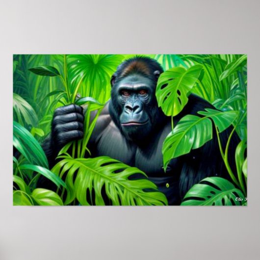 GORILLA IM RAINFORSTEN 6 POSTER (Vorne)