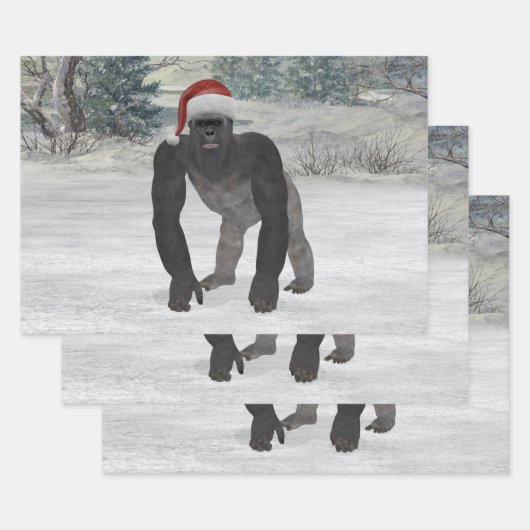 Gorilla im Schnee Geschenkpapier Set (Set)