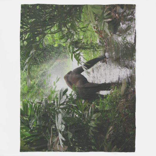 GORILLA im STROM Fleecedecke (Vorderseite)