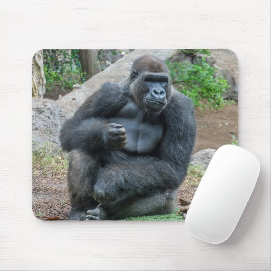 Gorilla im Zoo-Mousepad Mousepad (Mit Mouse)