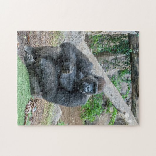 Gorilla im Zoo-Puzzle Puzzle (Horizontal)