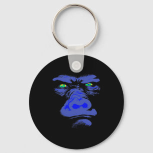 Gorilla in Blau Schlüsselanhänger