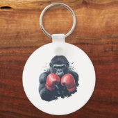 Gorilla in Boxhandschuhen - Boxtraining Schlüsselanhänger (Vorderseite)