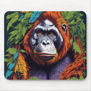 Gorilla in der Nebelmusepad Mousepad