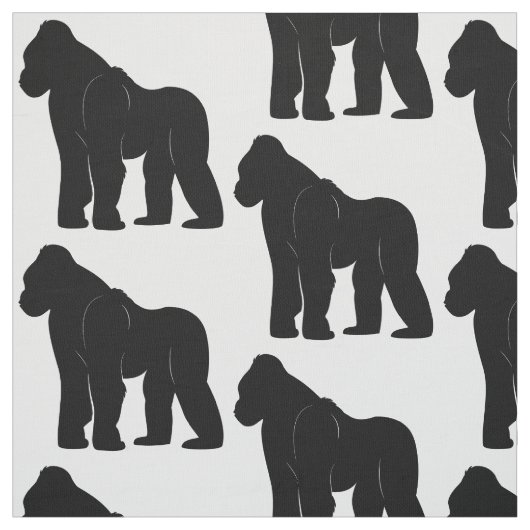 Gorilla in der Silhouette Stoff (Muster)