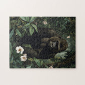 Gorilla in einem lebendigen Tropenwald Puzzle (Horizontal)