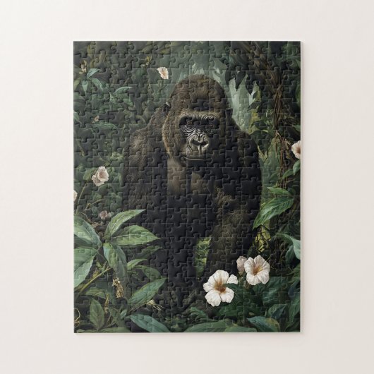 Gorilla in einem lebendigen Tropenwald Puzzle (Vertikal)