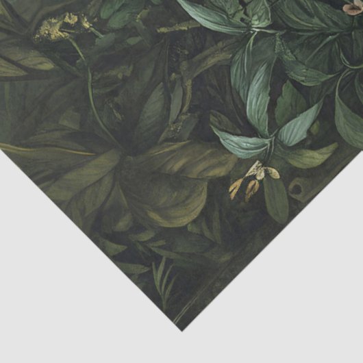 Gorilla in einem lebendigen Tropenwald Seidenpapier (Ausschnitt)