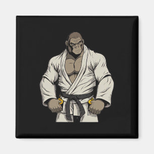 Gorilla in Keikogi - Japanisch Karateka Magnet