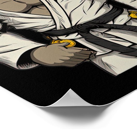 Gorilla in Keikogi - Japanisch Karateka Poster (Ecke)