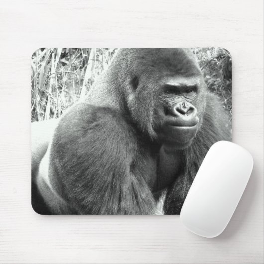 Gorilla in Schwarzweiss Mousepad (Mit Mouse)