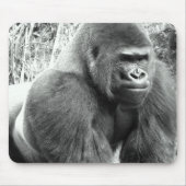 Gorilla in Schwarzweiss Mousepad (Vorne)