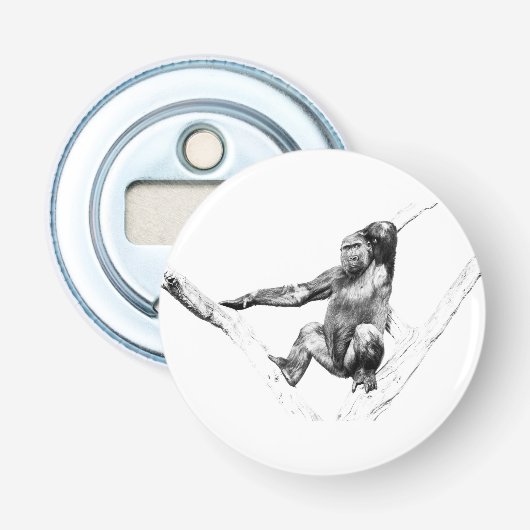 Gorilla in Shadows Flaschenöffner (Vorderseite)