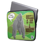 Gorilla ist kein Affe Laptopschutzhülle (Vorderseite Links)