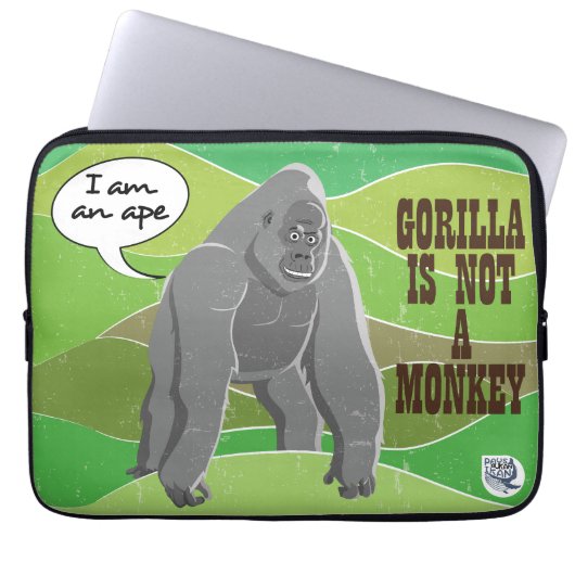 Gorilla ist kein Affe Laptopschutzhülle (Vorderseite)