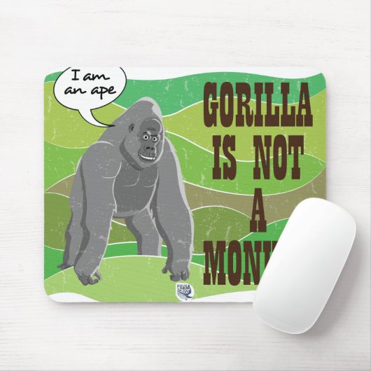 Gorilla ist kein Affe Mousepad (Mit Mouse)