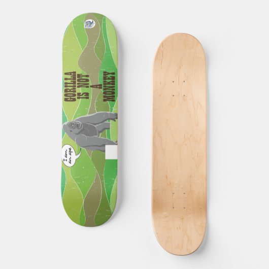 Gorilla ist kein Affe Skateboard (Vorderseite)