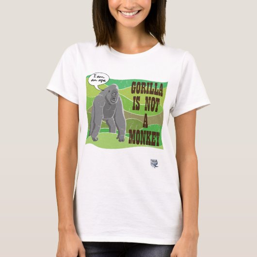Gorilla ist kein Affe T-Shirt (Vorderseite)