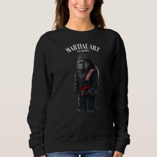 Gorilla Judo Karate Master in Black Judogi 1 Sweatshirt