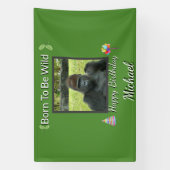 Gorilla Jungle Wild Birthday Theme Banner (Vertikal)