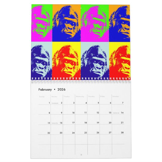 Gorilla Kalender (Feb 2026)
