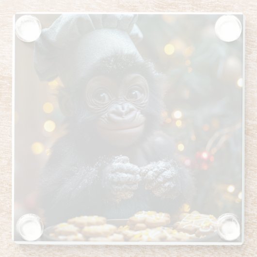 Gorilla Keksbäcker Untersetzer (Rückseite)