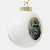 Gorilla Keramik Kugel-Ornament (Links)