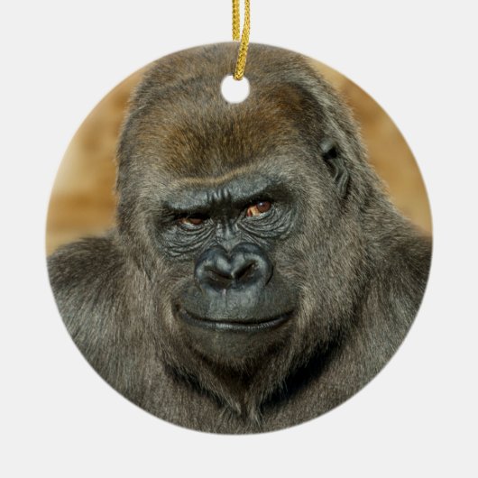 Gorilla Keramik Ornament (Vorne)