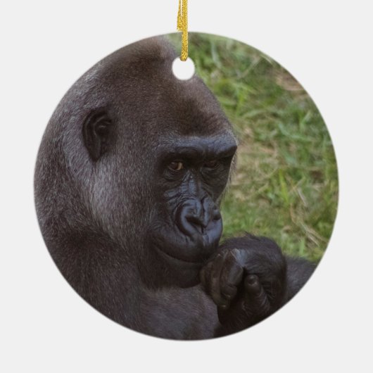 Gorilla Keramik Ornament (Hinten)