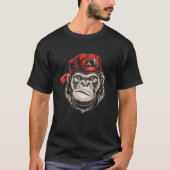 Gorilla King Alpha Funny Ape Wildlife T-Shirt (Vorderseite)
