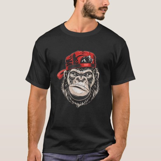 Gorilla King Alpha Funny Ape Wildlife T-Shirt (Vorderseite)
