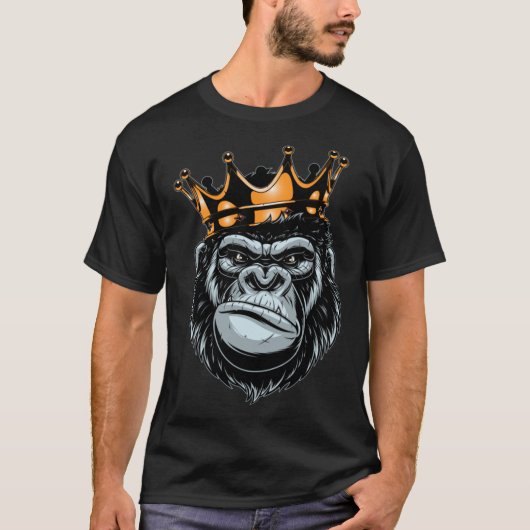 Gorilla King - Alpha - Funny Ape - Wildnis - The T-Shirt (Vorderseite)