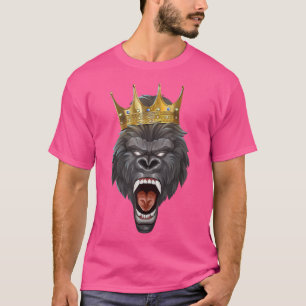 Gorilla King Crown Motivation Bestie Workout Suczi T-Shirt