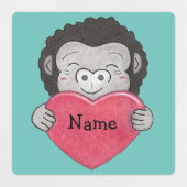 Gorilla Koala Polar Bär Kinder Labels für Herzname Etiketten (Design 1)
