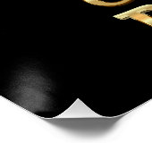 Gorilla Kopf, Eleganz und Power, Silber und Gold Poster (Ecke)