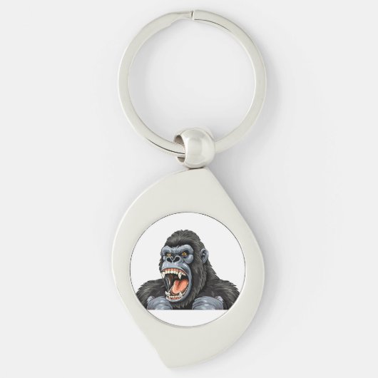 Gorilla-Kopf Schlüsselanhänger (Vorderseite)