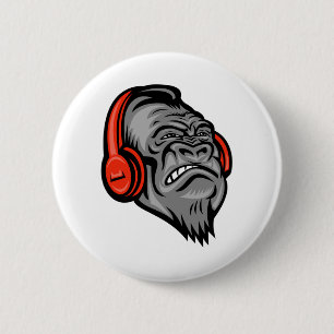 Gorilla Kopfhörer Der große Berg, Gorilla Button