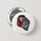 Gorilla Kopfhörer Der große Berg, Gorilla Button (Vorne & Hinten)